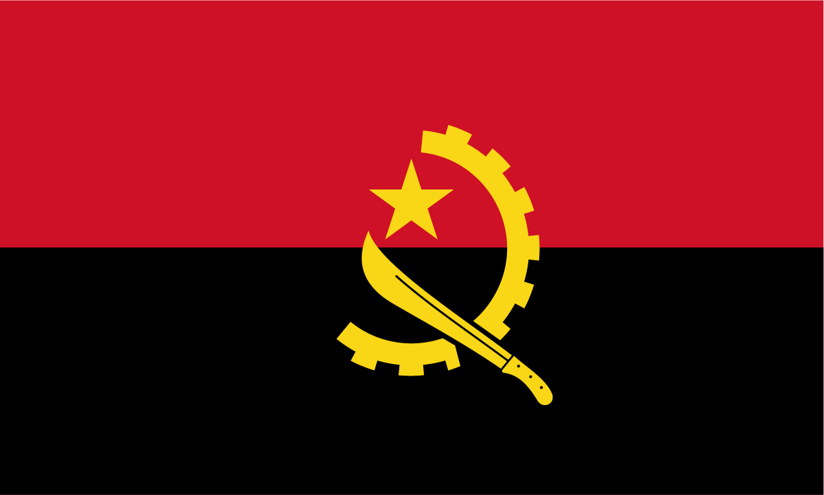 アンゴラの国旗 アフリカ 世界の国旗 デザインから世界を学ぼう